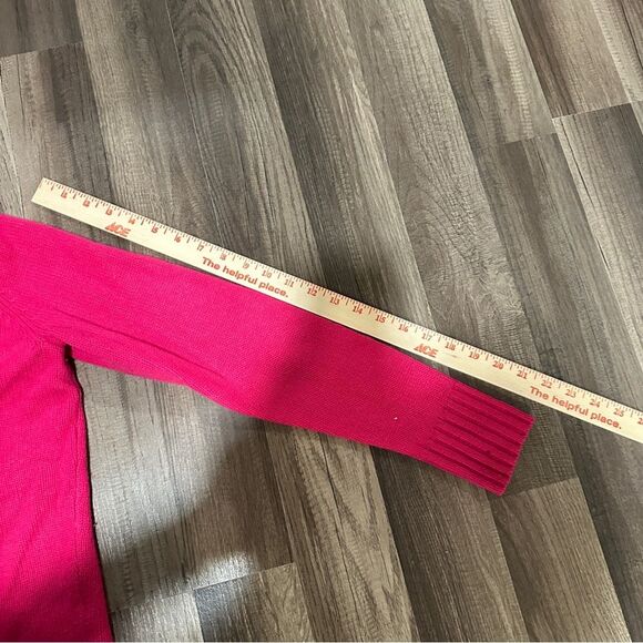 Lord & Taylor Fuchsia Zip-Up Cashmere Cardigan size S - Picture 6 of 8